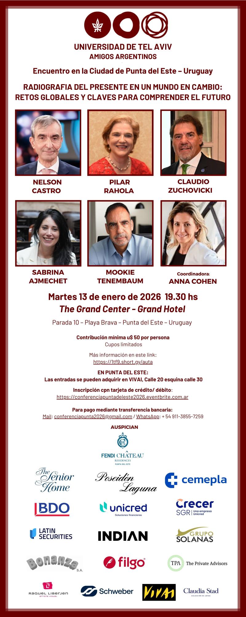 ENCUENTRO EN  PUNTA DEL ESTE : RADIOGRAFIA DEL PRESENTE EN UN MUNDO EN CAMBIO: Retos globales y claves para comprender el futuro